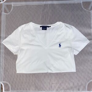 White Ralph Lauren Sport White Tee